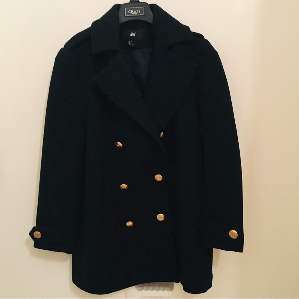 H&M navy peacoat